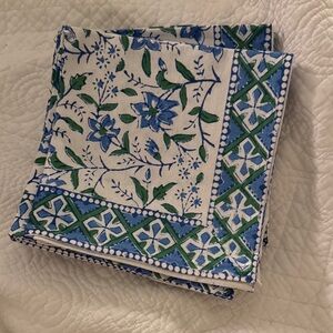 Floral Blue and Green Napkins